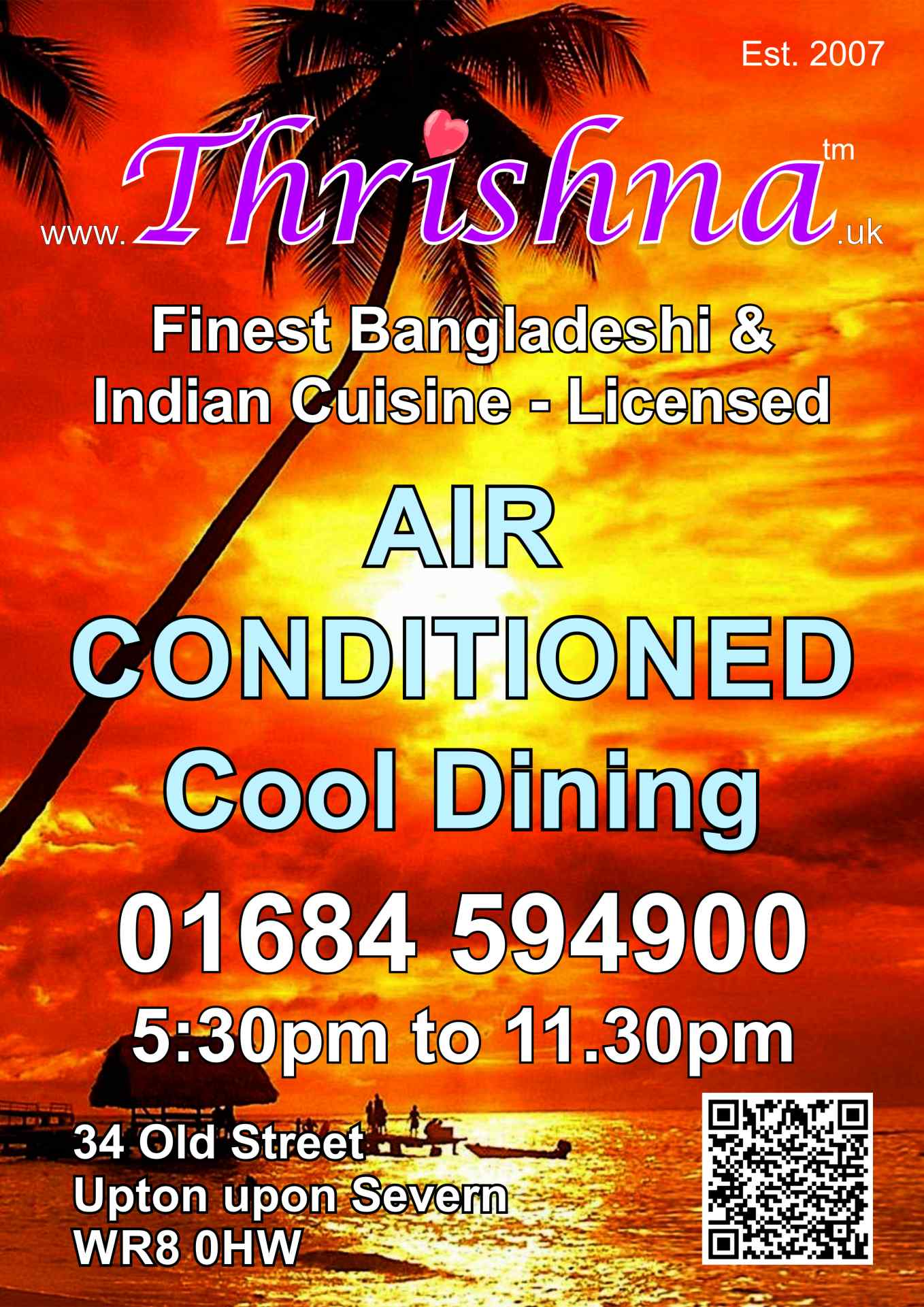 Cool Dining - Air Conditioning at Thrishna Premium Bangladeshi Restaurant